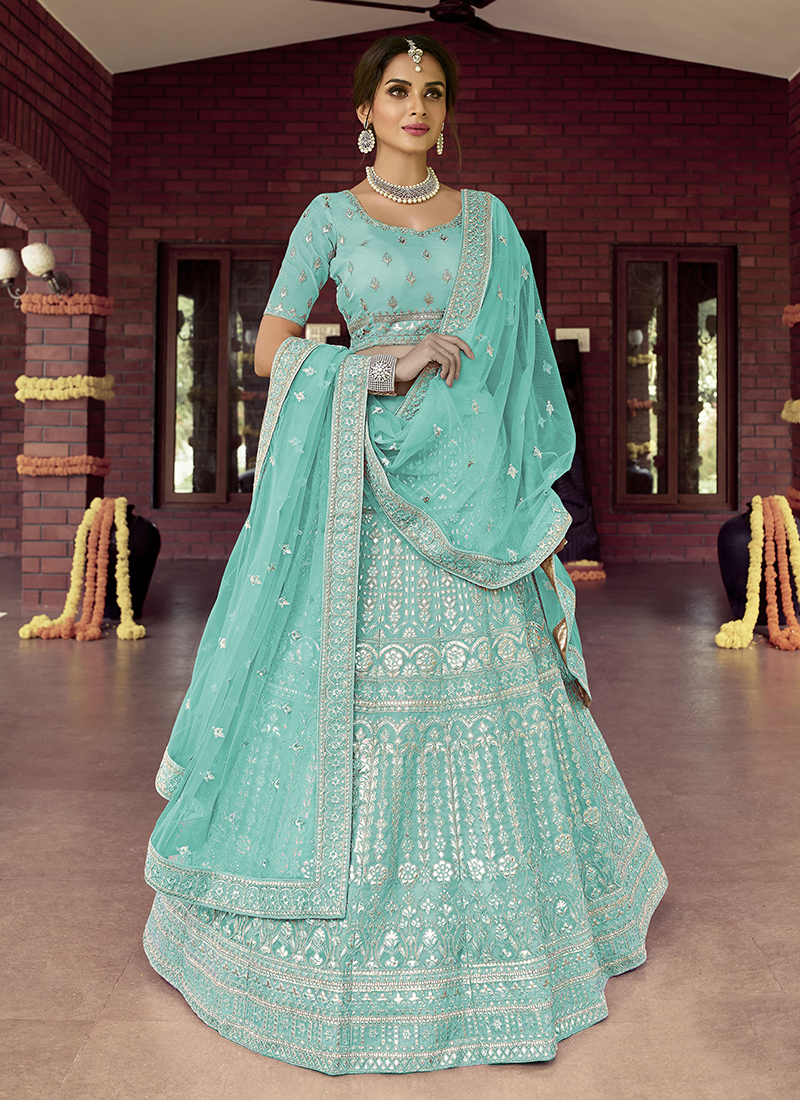 Buy Wedding Wear Green Gota Patti Velvet Lehenga Choli Online From Surat  Wholesale Shop.