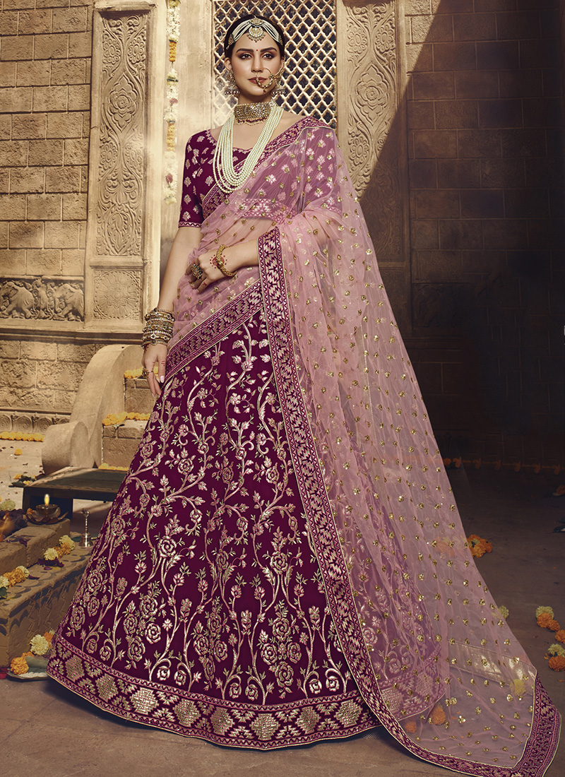 Maroon Designer Bridal Wedding Wear Lehenga Choli – Fashionfy