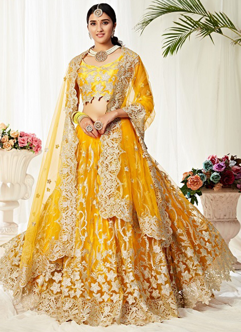 Heavy Bridal Lehenga Choli with Heavy Embroidery work-Cloths