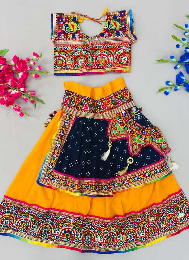 Party Wear Lehenga With Real Mirror Work With Designer Choli And Dupat –  Cygnus Fashion