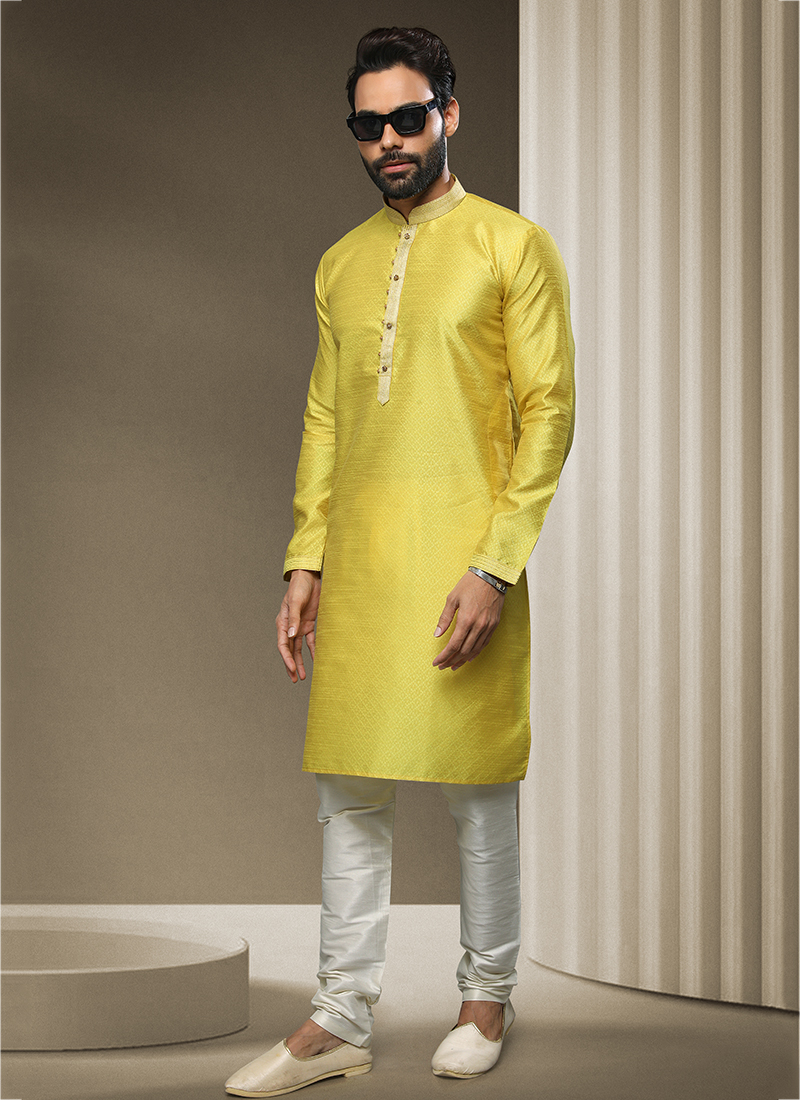 Mustard colour kurta cheap pajama