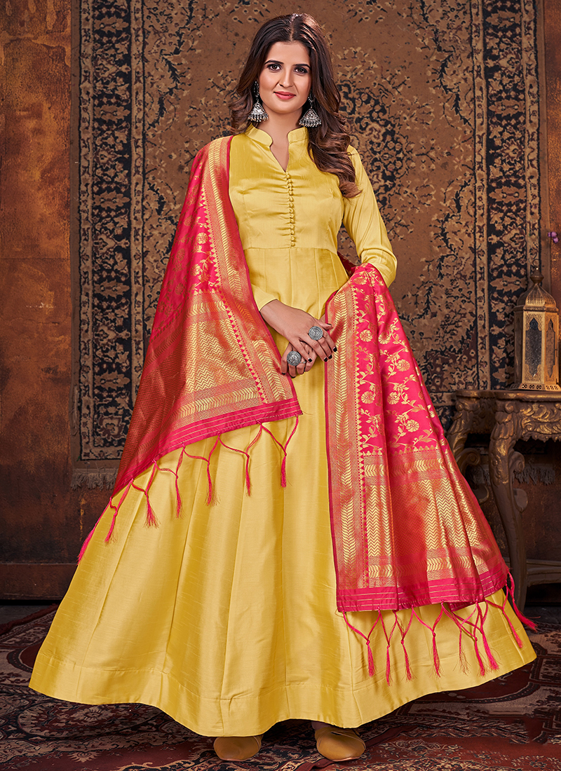 Plain silk outlet salwar suit