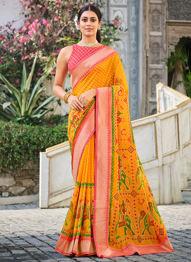 6 Festive Brasso sarees in modern styles | Subhash Saree